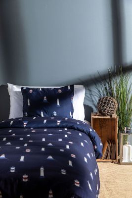 Karlsvik Marin Maritim Mikrofiber Bäddset Enkeltäcke 150x210 Lord Nelson Victory