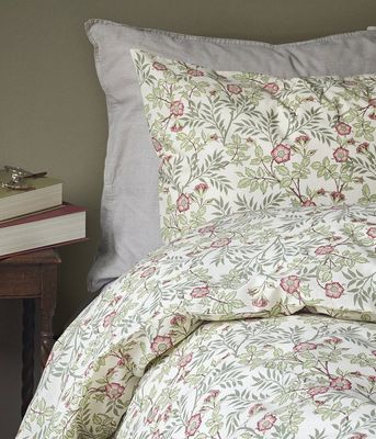 Vera Grön Blommigt Bäddset Enkeltäcke 150x210 Borganäs of Sweden
