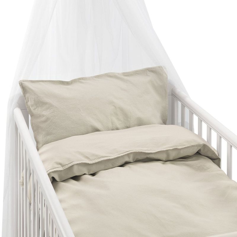 Enfärgat Beige Humble Bäddset Barn Spjälsäng 100x130 Borganäs of Sweden