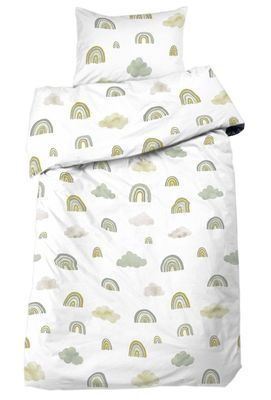 Rainbows Grön Barn Bäddset Spjälsäng 100x130 Redlunds