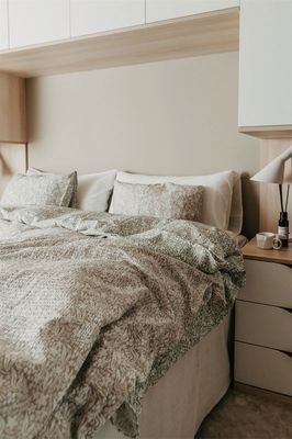 Junis Grön Blommor Bäckebölja Bäddset Enkeltäcke 150x210 Redlunds