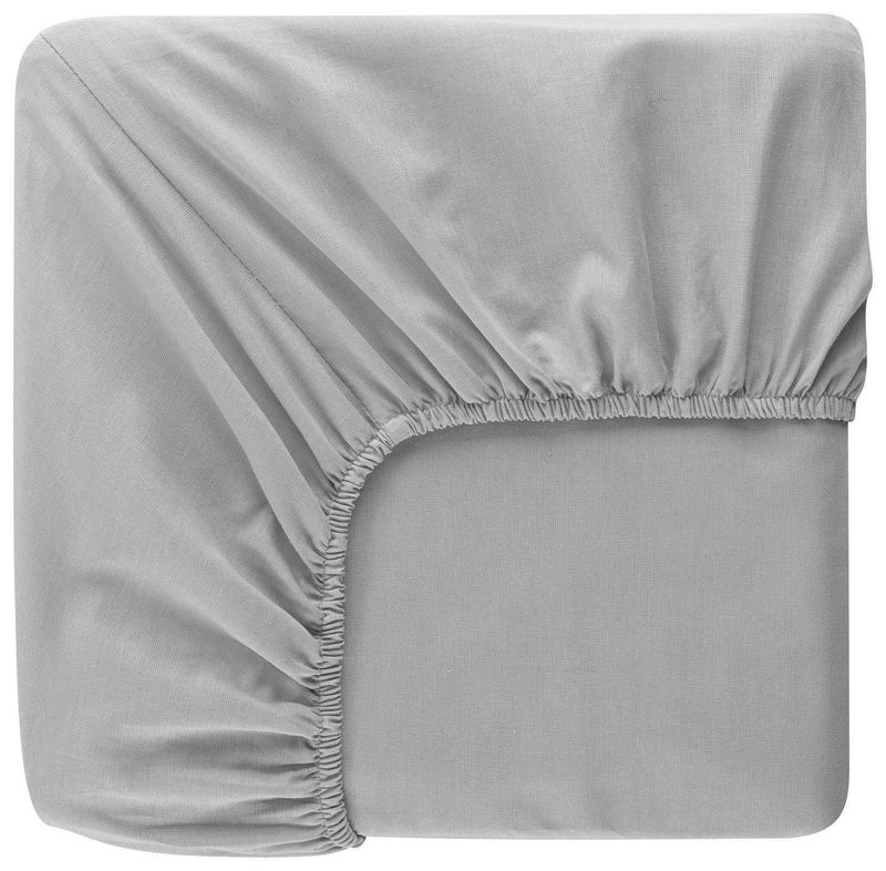 Dra på lakan Ljusgrå 120x200 Borganäs of Sweden