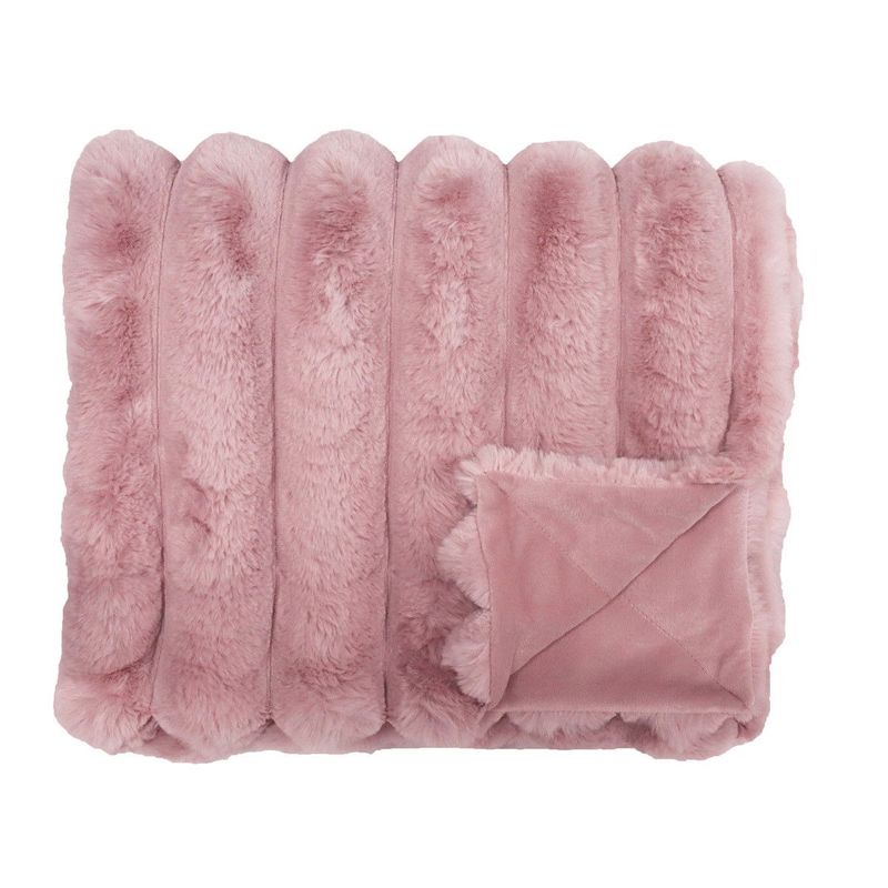 Brooklyn Rosa Pläd 130x170 Redlunds