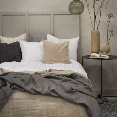 Hotell Satin Vit Bäddset Dubbeltäcke 220x210 Borganäs of Sweden