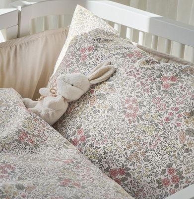 Floret Sand Barn Bäddset Spjälsäng 100x130 Borganäs of Sweden