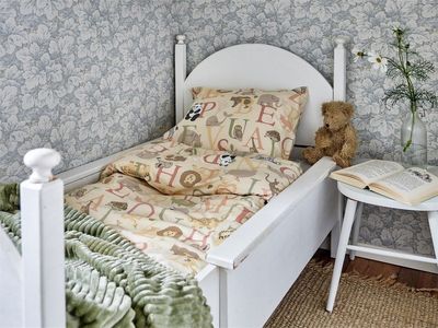 ABC Gul Söta Djur Barn Bäddset Enkeltäcke 150x210 Redlunds