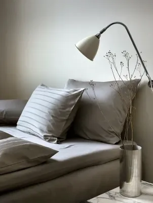 Hotell Örngott Satin Grå 60x80