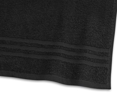 Basic Frotté Svart Badrumshandduk Borganäs of Sweden