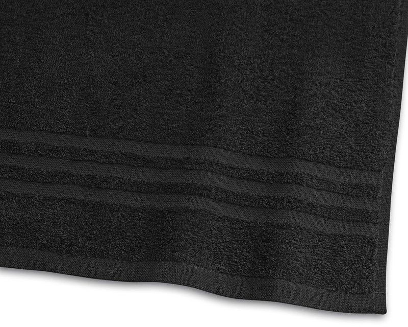 Basic Frotté Svart Badrumshandduk Borganäs of Sweden