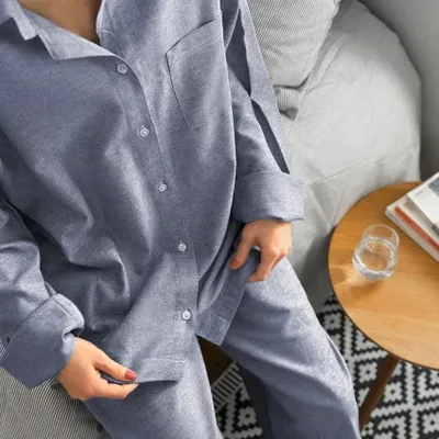 Pyjamas Elvira Blå/Vit Recycled by Wille