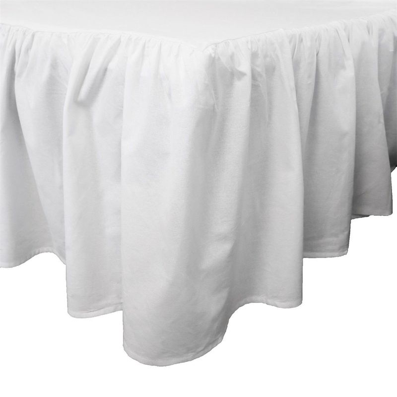 Sängkappa Volang Vit Dubbelsäng 160x200+45 Nina Royal