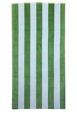 Badlakan Happy Stripe Grön Beachfrotté 80x160 Redlunds
