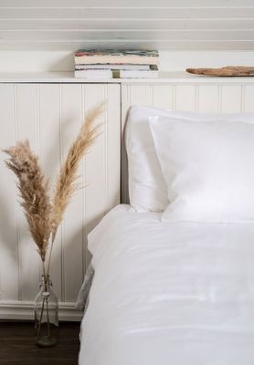 Nottingham Percale Lyocell Vit Bäddset Enkeltäcke 150x210 Kosta Linnewäfveri