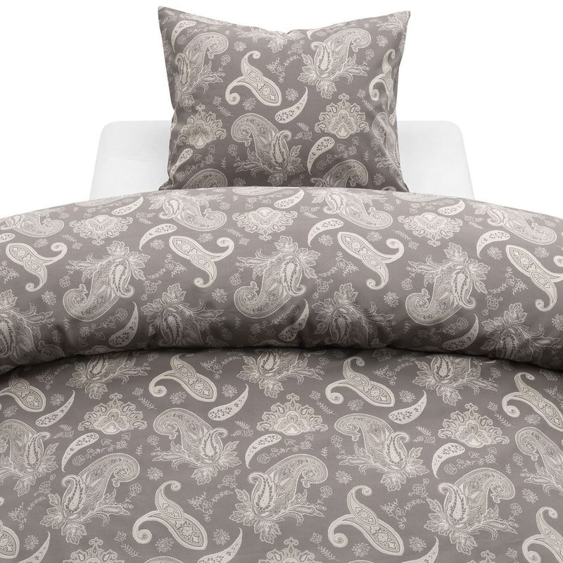 Tilly Sand Paisley Bäddset Enkeltäcke 150x210 Borganäs of Sweden