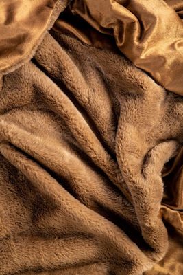 Pläd Nordby Nougat 130x170 Kosta Linnewäfveri