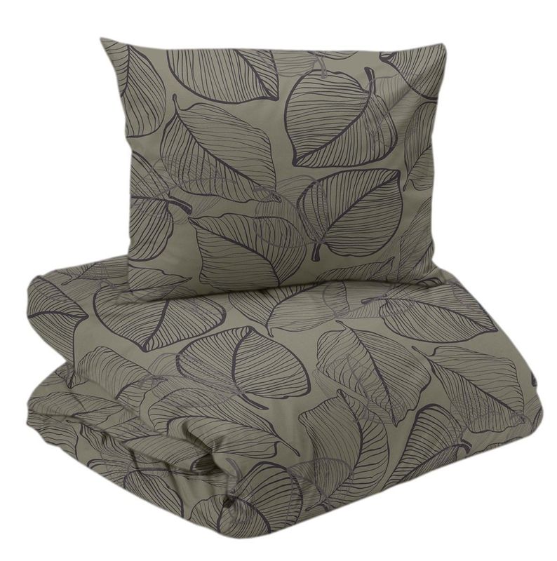 Hugo Khaki/grön Bäddset Enkeltäcke 150x210 Redlunds