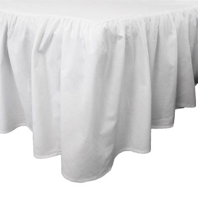 Sängkappa Volang Vit Enkelsäng 90x200+45 Nina Royal