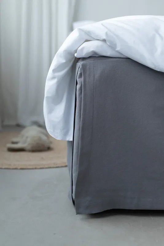 Sängkappa Mörkgrå Dubbelsäng 160x200+58 Borganäs of Sweden