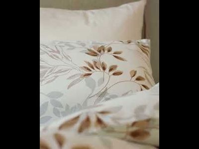 Nadja Elfenben Satin Blommigt Bäddset Enkeltäcke 150x210 Höie