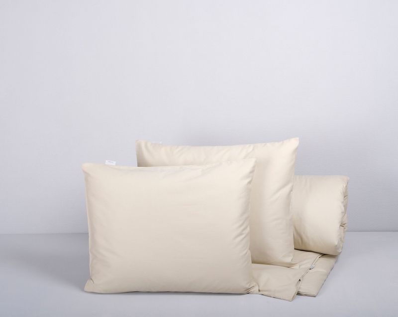 Vännäs Beige Satin Bäddset Enkeltäcke 150x210 Värnamo of Sweden