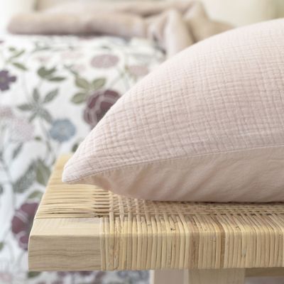 Enfärgat Rosa Bäddset Enkeltäcke 150x210 Borganäs of Sweden