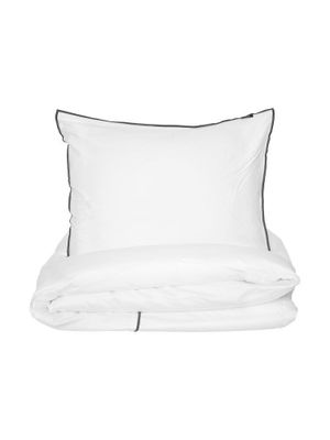 Alexandria Satin Vit Egyptisk Bomull Bäddset Dubbeltäcke 230x220 Kosta Linnewäfveri