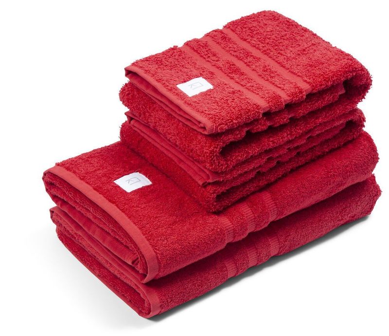 Badrumshandduk Exclusive Frotté Röd Kosta Linnewäfveri