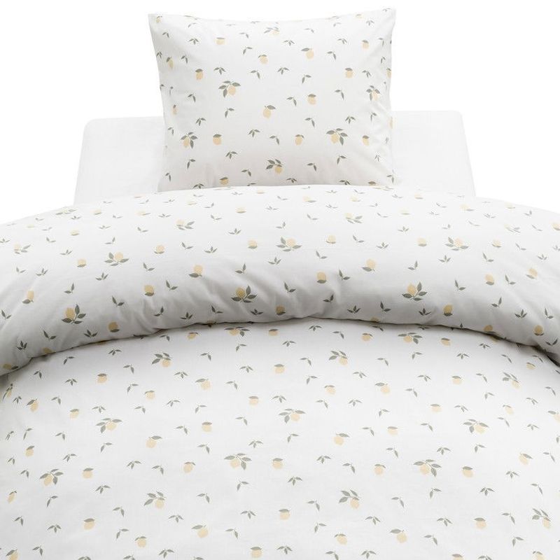 Lemons Gul Frukt Bäddset Enkeltäcke 150x210 Borganäs of Sweden