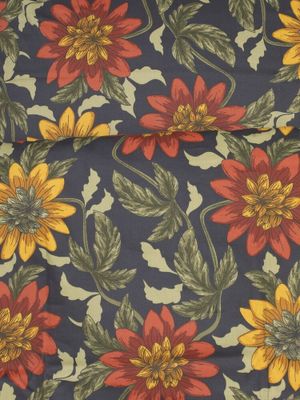 Gullholmen Blommigt Satin Bäddset Enkeltäcke 150x210 Lord Nelson