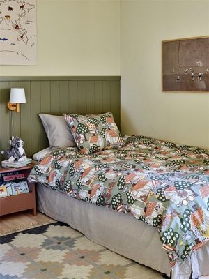 Åsgränd Grön Bäddset Enkeltäcke 150x210 Redlunds