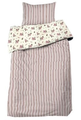Stina Rosa Blommor Bäckebölja Bäddset Enkeltäcke 150x210 Redlunds