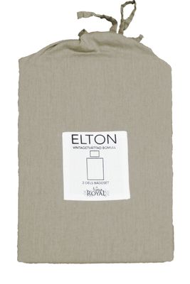 Elton Beige Bäddset BCI Bomull Enkeltäcke 150x210 Nina Royal