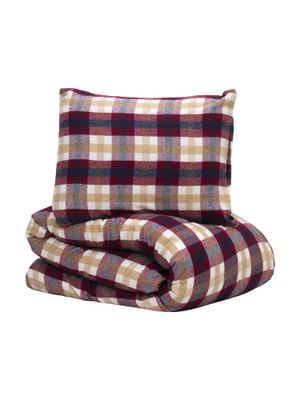 Hedekas Röd Flanell Rutigt Bäddset Enkeltäcke 150x210 Lord Nelson