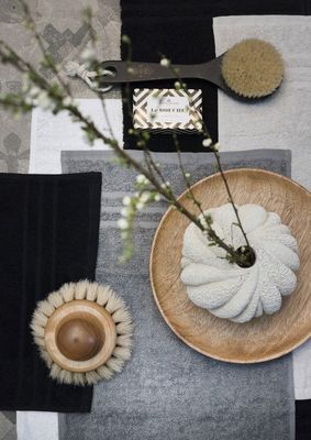 Basic Frotté Grå Badrumshandduk Borganäs of Sweden