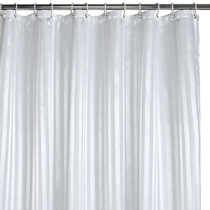 Duschdraperi Vit Randigt 180x200