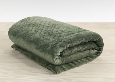 Pläd Sherpa Grön 130x170 Borganäs of Sweden