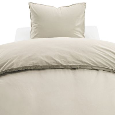 Enfärgat Beige Humble Bäddset Enkeltäcke 150x210 Borganäs of Sweden