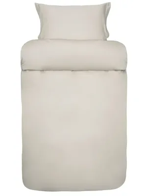 Elegance Beige Egyptisk Bomull Satin Bäddset Enkeltäcke 150x210 Höie