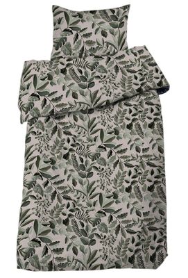 Theo Grön/Beige Bäddset Enkeltäcke 150x210 Redlunds