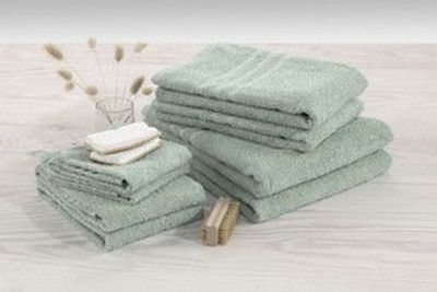 Basic Frotté Grön Badrumshandduk Borganäs of Sweden