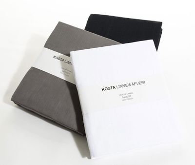 Dra på lakan Satin Ljusgrå 120x200 Kosta Linnewäfveri