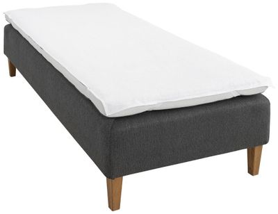 Plastad Frotté Enkelsäng Vit 90x200 Borganäs of Sweden