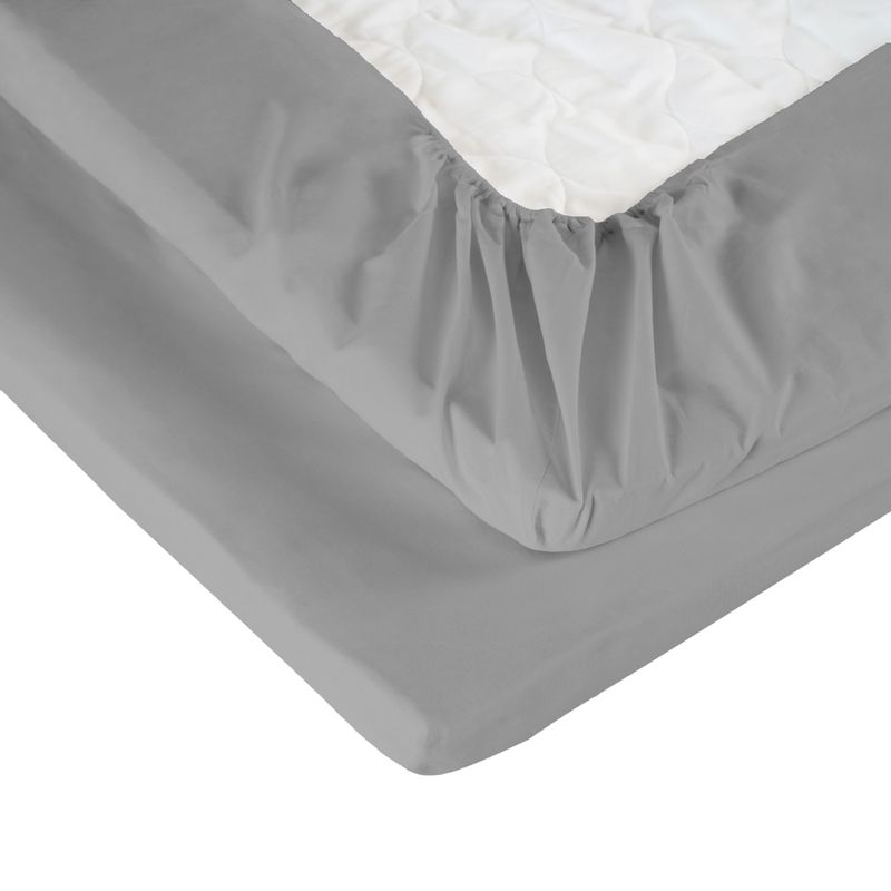 Dra på lakan Grå Dubbelsäng 160x200 Redlunds