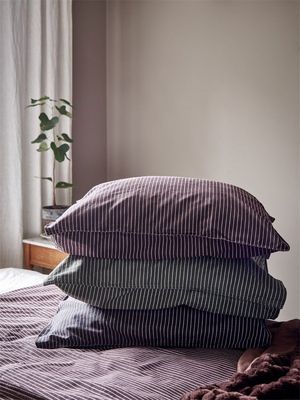 Malte Choklad Randigt Bäddset Enkeltäcke 150x210 Redlunds