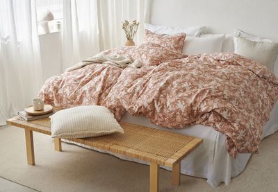 Pomegranate Aprikos Bäddset Enkeltäcke 150x210 Borganäs of Sweden