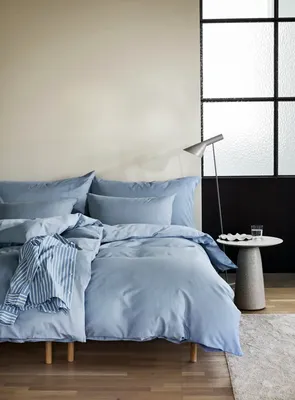 Harmoni Satin Ljusblå Bäddset Enkeltäcke 150x210 Höie