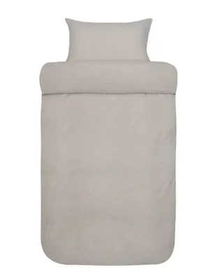 Casper Flanell Beige Bäddset Enkeltäcke 150x210 Höie