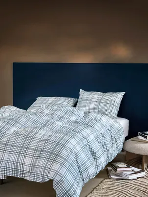 David Flanell Blå Bäddset Enkeltäcke 150x210 Höie