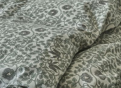 Botanique Grön Blommigt Bäddset Enkeltäcke 150x210 Borganäs of Sweden