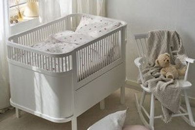 Hjärtrud Beige Barn Bäddset Spjälsäng 100x130 Borganäs of Sweden